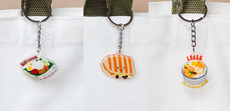 Local Singapore Food Keychain