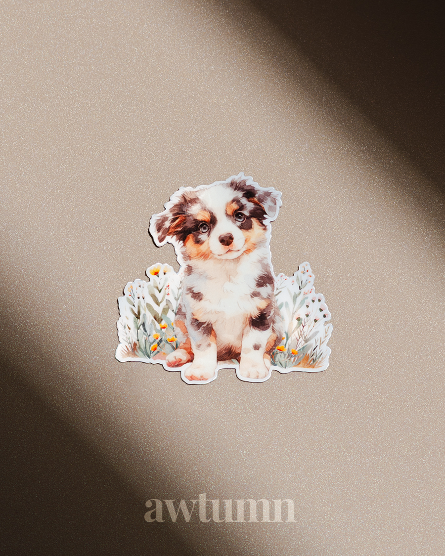Australian Shepherd Dog Vinyl Sticker | Durable & Waterproof
