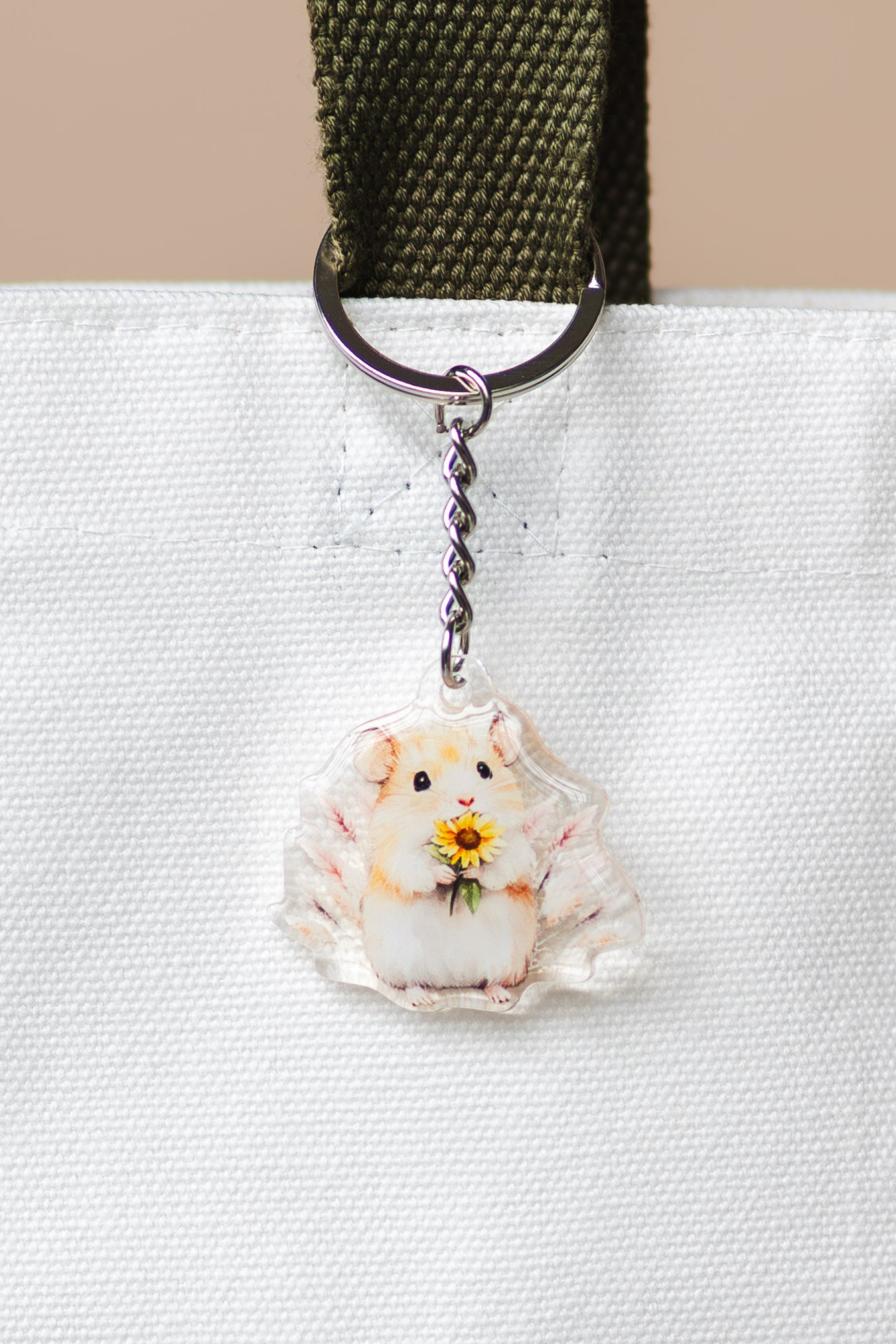Hamster Acrylic Keychain | Epoxy Coated