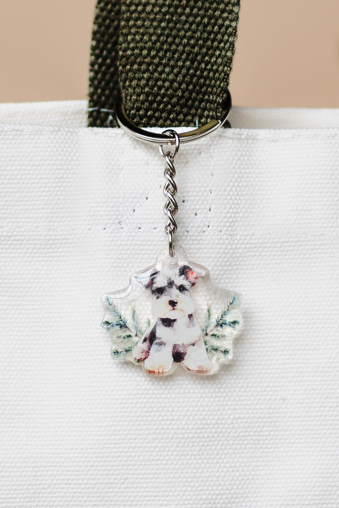 Schnauzer Dog Acrylic Keychain | Epoxy Coated