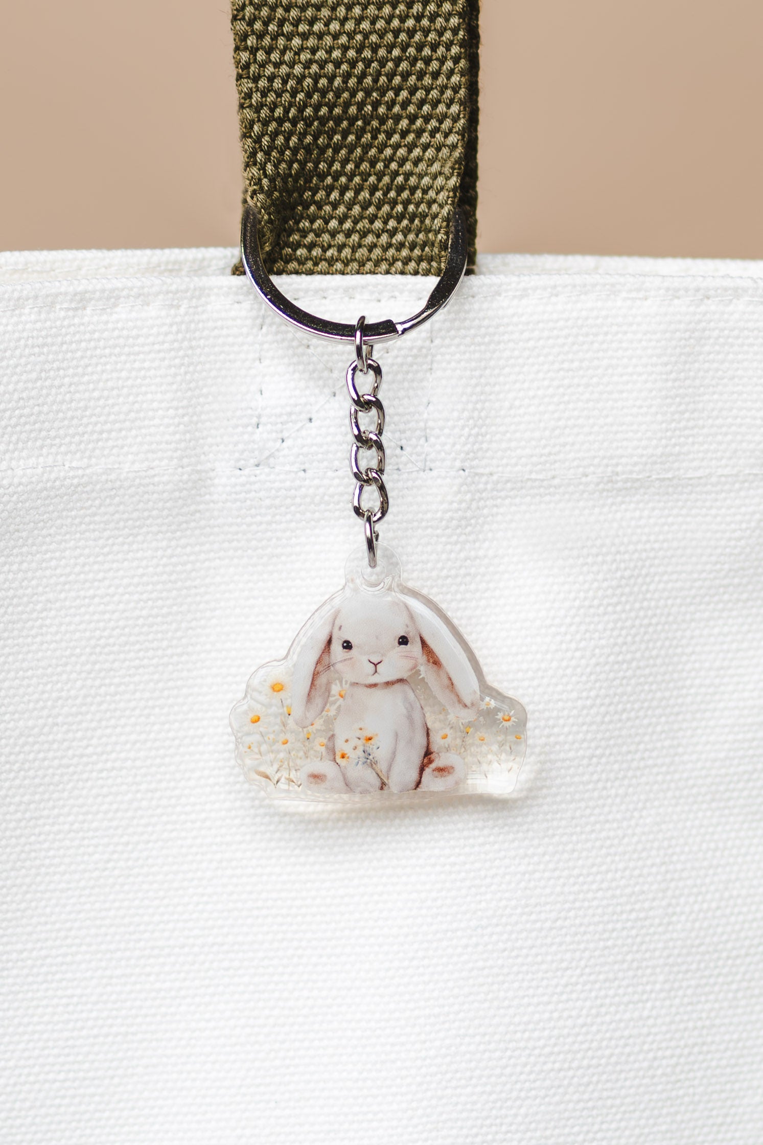 Sunshine Bunny Acrylic Keychain | Epoxy Coated