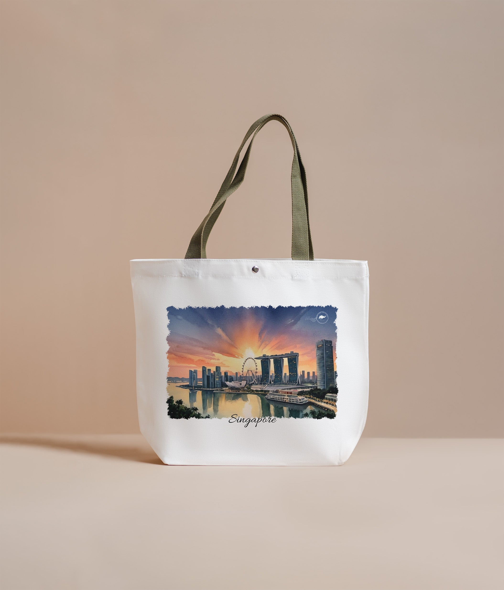 Singapore Landscape Sunset Durable Eco Tote Bag | Singapore Souvenir & Gifts