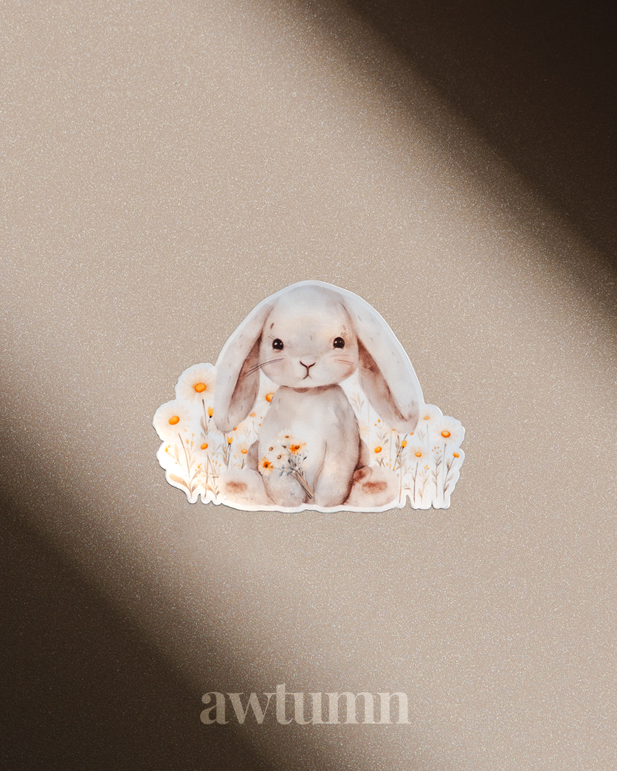 Sunshine Bunny Vinyl Sticker | Durable & Waterproof