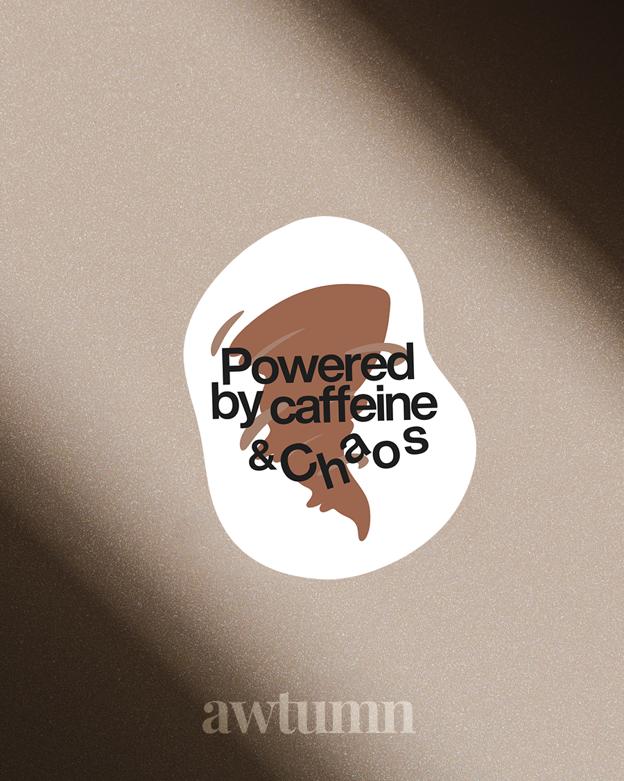 The Corporate Life: Powered by Caffeine & Chaos Vinyl Sticker | Durable & Waterproof