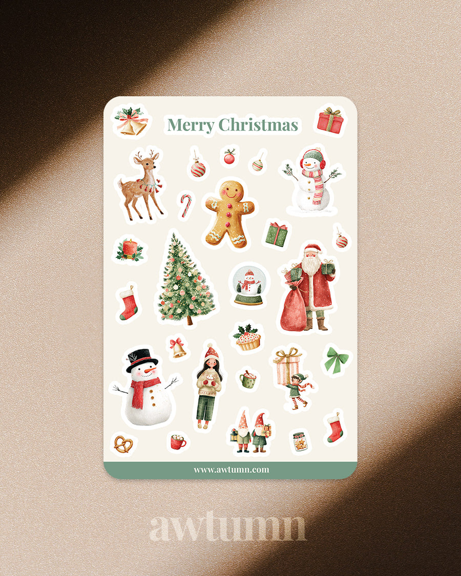 Christmas Themed Sticker Sheet & Sticker Pack