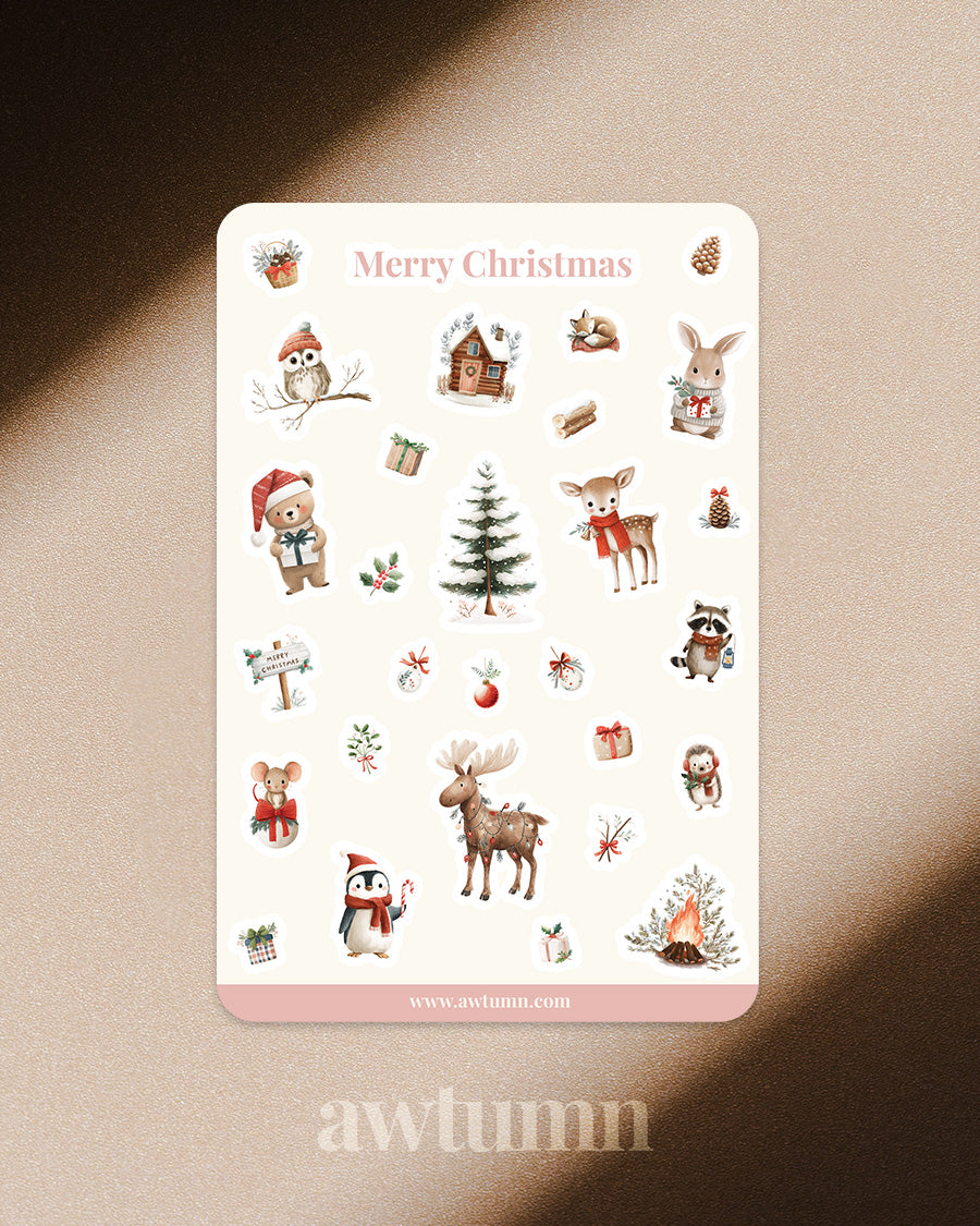 Christmas Themed Sticker Sheet & Sticker Pack