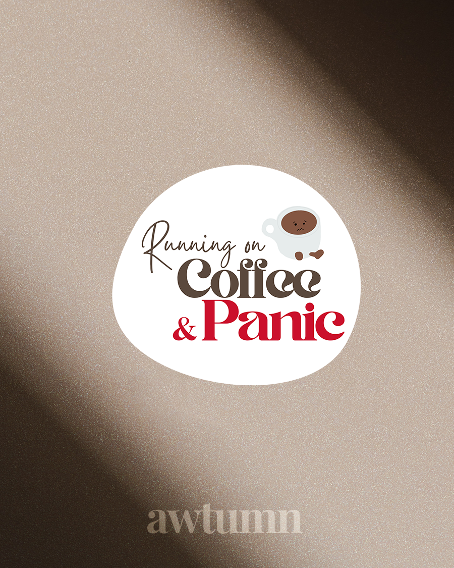 The Corporate Life: Running on Coffee & Panic Vinyl Sticker | Durable & Waterproof