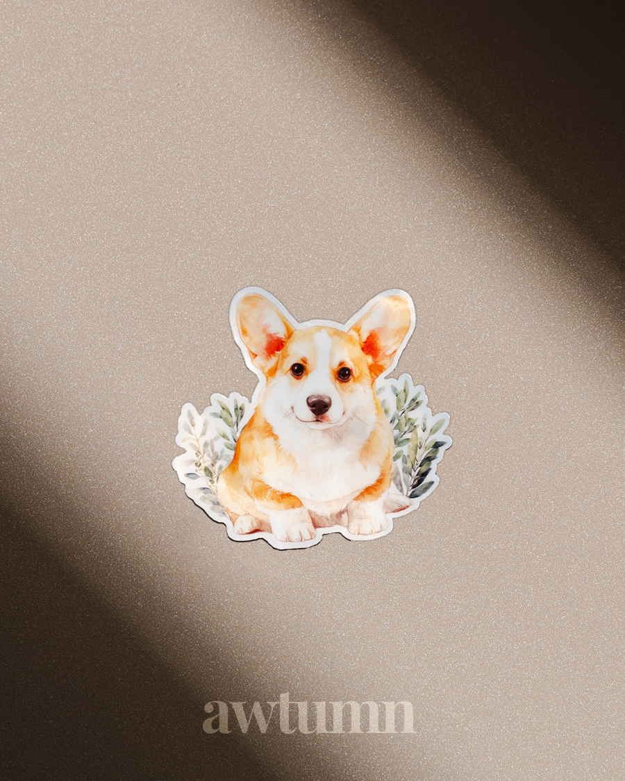 Corgi Dog Vinyl Sticker | Durable & Waterproof