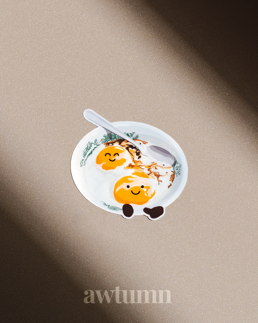 Soft Boiled Eggs Vinyl Sticker | Durable & Waterproof