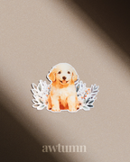 Golden Retriever Dog Vinyl Sticker | Durable & Waterproof