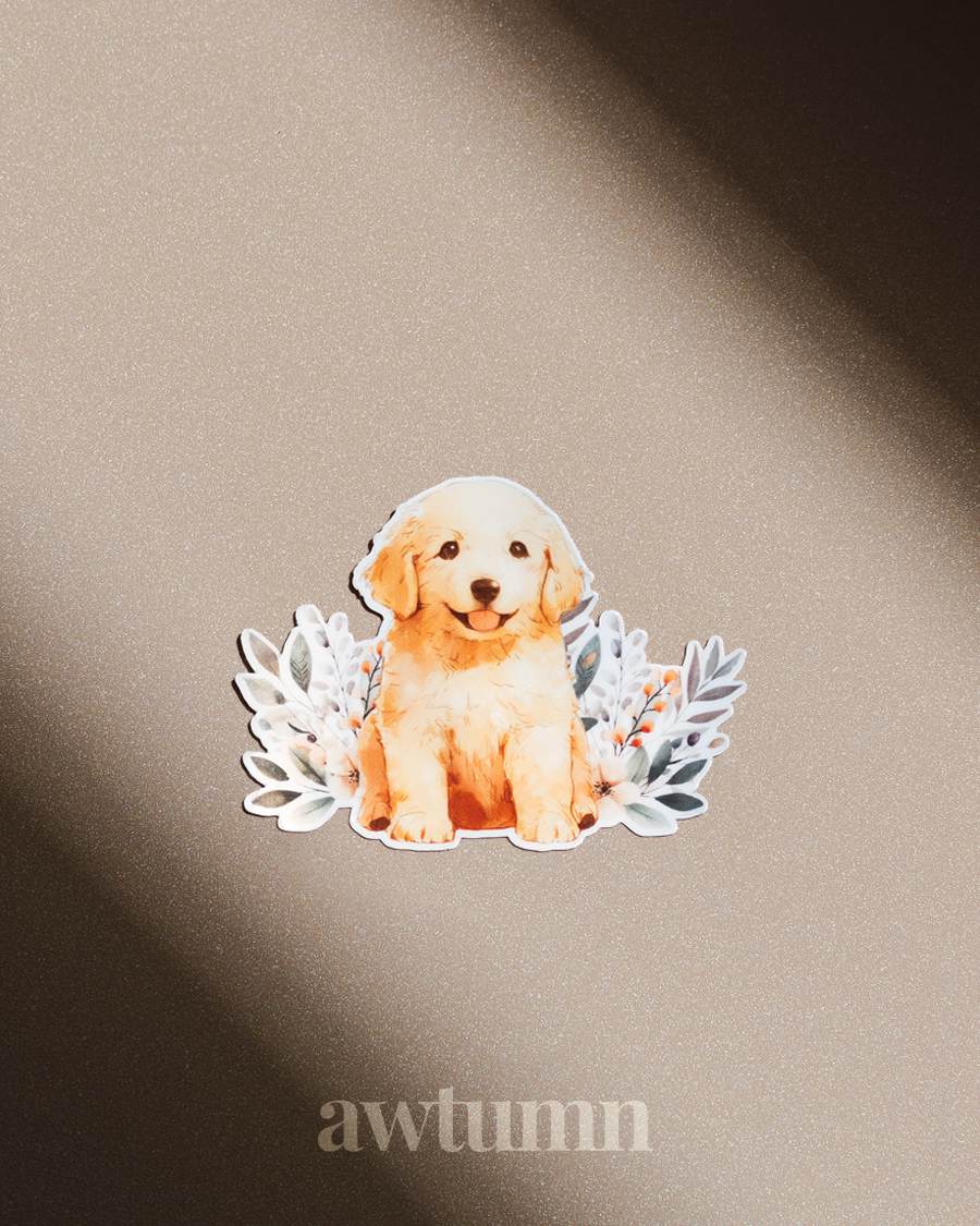 Golden Retriever Dog Vinyl Sticker | Durable & Waterproof