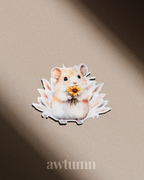 Hamster Happiness Vinyl Sticker | Durable & Waterproof