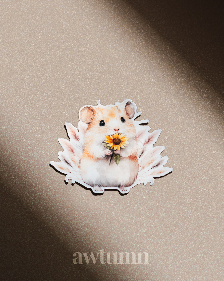 Hamster Happiness Vinyl Sticker | Durable & Waterproof