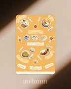 Singapore Hawker Food Sticker Sheet