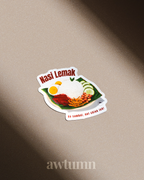 Nasi Lemak Vinyl Sticker | Durable & Waterproof