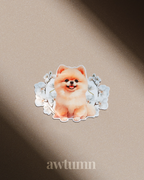 Pomenarian Dog Vinyl Sticker | Durable & Waterproof