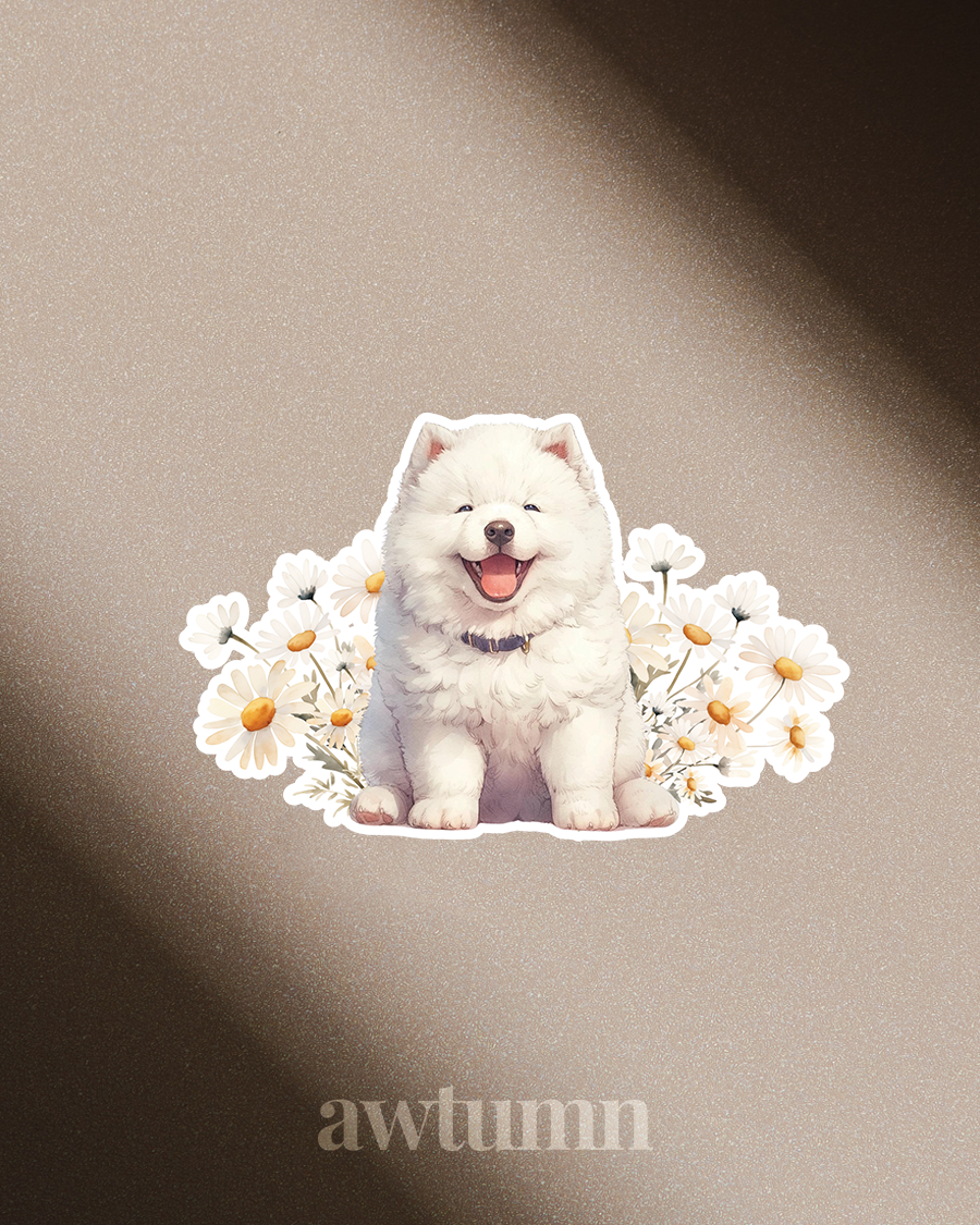 Samoyed Dog Vinyl Sticker | Durable & Waterproof