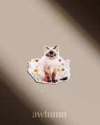 Siamese Cat Vinyl Sticker | Durable & Waterproof