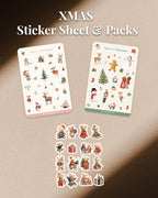 Christmas Themed Sticker Sheet & Sticker Pack